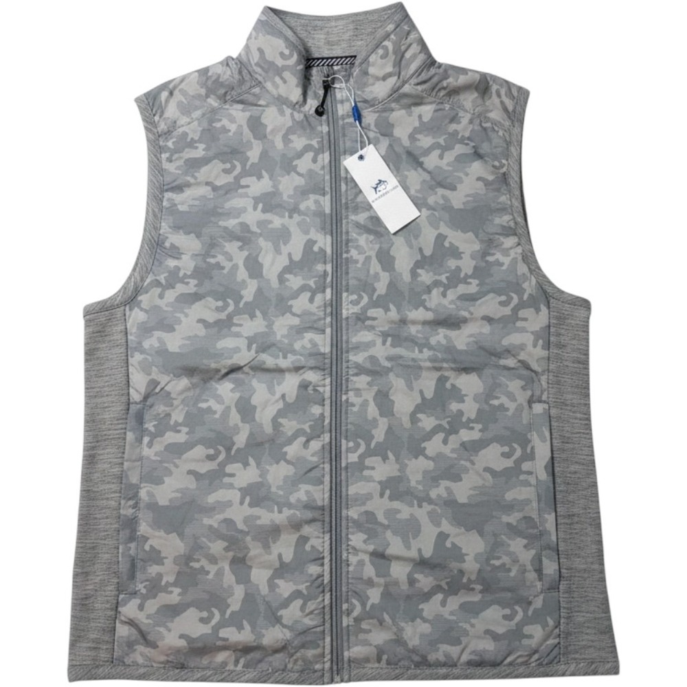 Southern Tide Abercorn Camo Print Perf Vest Mens S Gravel Grey NEW 9508
